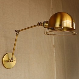 Applique murale décorative de style industriel rétro européen avec bras en fer