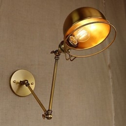 Applique murale décorative de style industriel rétro européen avec bras en fer