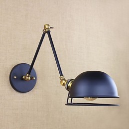 Applique murale décorative de style industriel rétro européen avec bras en fer
