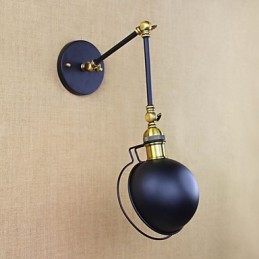 Applique murale décorative de style industriel rétro européen avec bras en fer