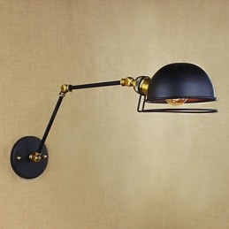 Applique murale décorative de style industriel rétro européen avec bras en fer