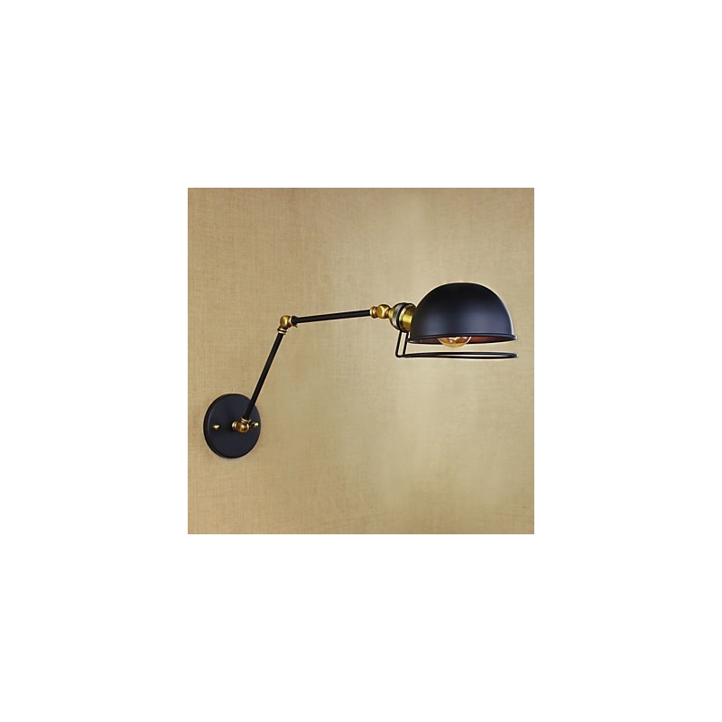 Applique murale décorative de style industriel rétro européen avec bras en fer