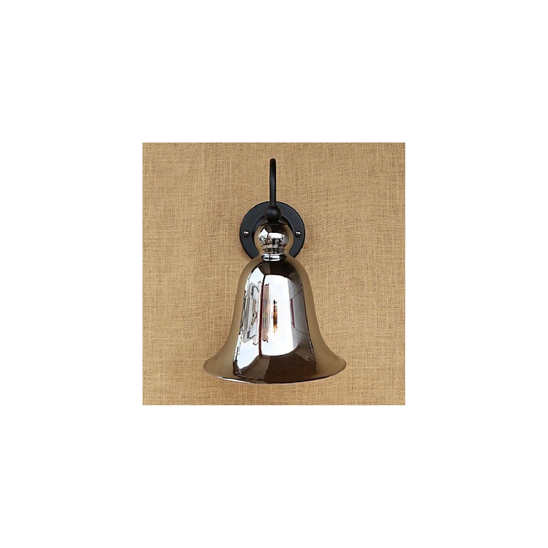 Applique murale rustique argentée pour éclairage vers le bas