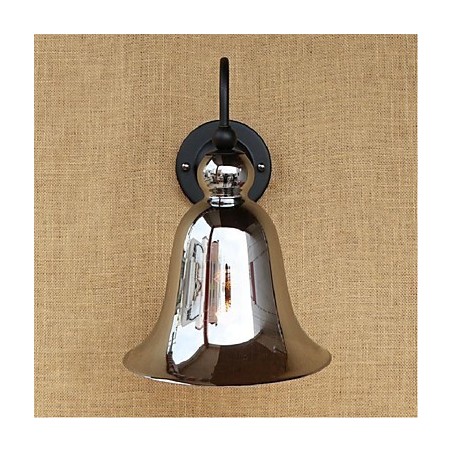 Applique murale rustique argentée pour éclairage vers le bas