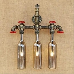 Applique murale bouteille d'eau grise