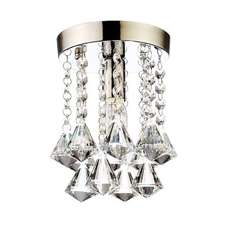 Plafonnier encastré en cristal chromé de style mini, moderne, contemporain, traditionnel, classique et campagnard Plafonnier encastré en cristal chromé de style mini, moderne, contemporain, traditionnel, classique et campagnard