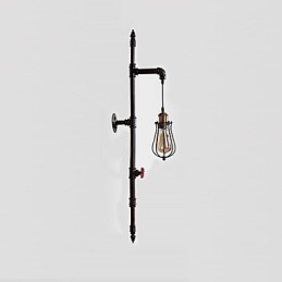 Applique murale rétro industrielle en forme de cage à oiseaux noire, luminaire décoratif en métal, idéal pour un salon, une salle à manger, une cuisine, un bar ou un café