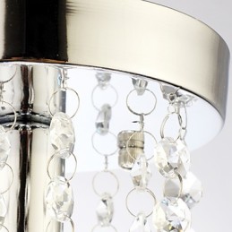 Plafonnier encastré en cristal chromé de style mini, moderne, contemporain, traditionnel, classique et campagnard