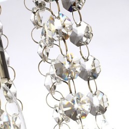Plafonnier encastré en cristal chromé de style mini, moderne, contemporain, traditionnel, classique et campagnard