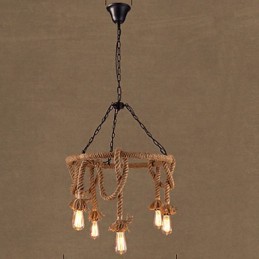 Lustre en chanvre de style country américain