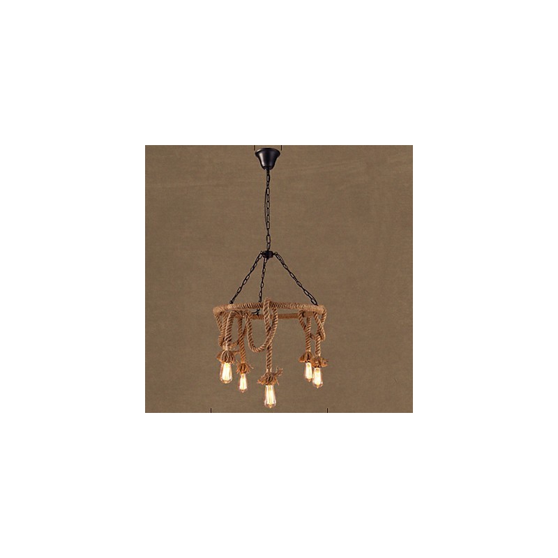 Lustre en chanvre de style country américain