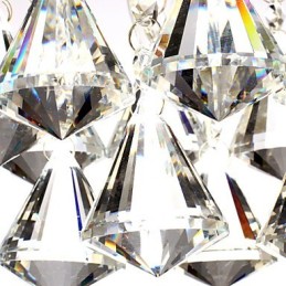 Plafonnier encastré en cristal chromé de style mini, moderne, contemporain, traditionnel, classique et campagnard