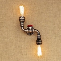 Applique murale rustique en laiton pour éclairage d'ambiance de style mini