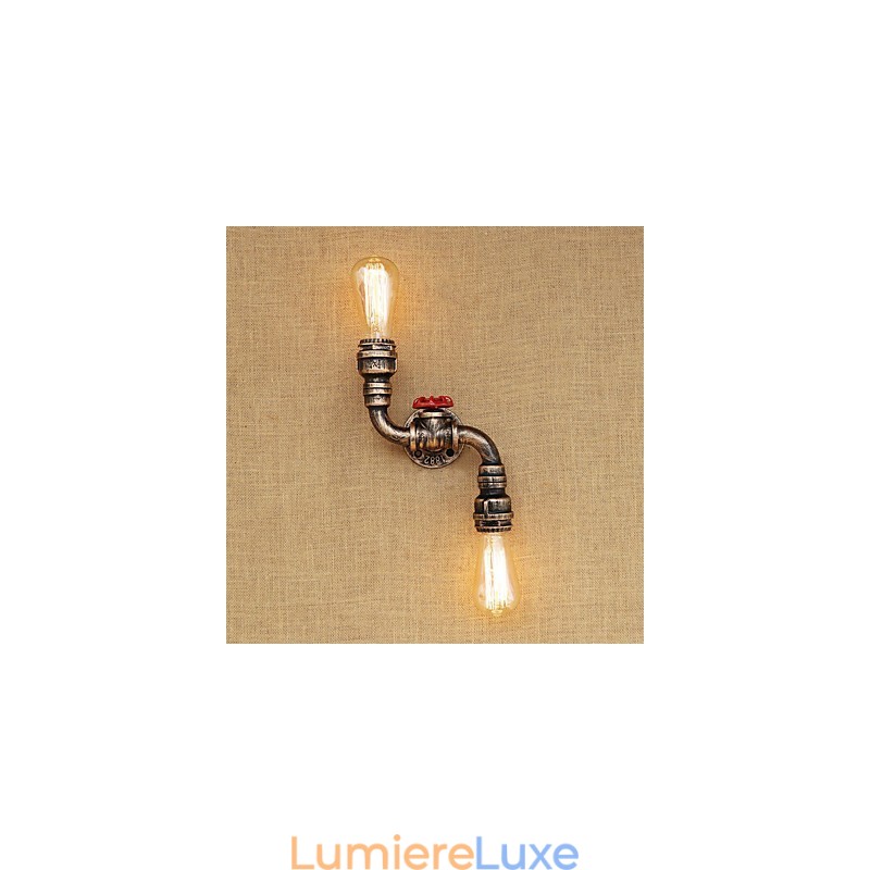 Applique murale rustique en laiton pour éclairage d'ambiance de style mini