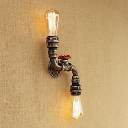 Applique murale rustique en laiton pour éclairage d'ambiance de style mini