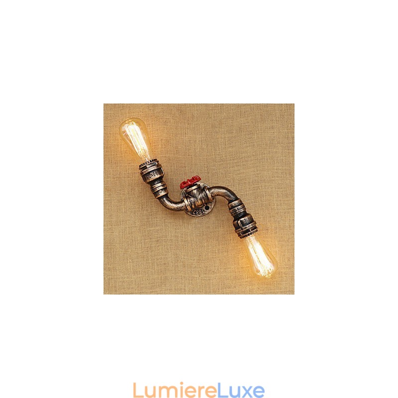 Applique murale rustique en laiton pour éclairage d'ambiance de style mini