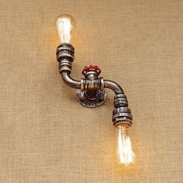 Applique murale rustique en laiton pour éclairage d'ambiance de style mini
