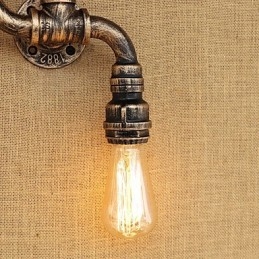 Applique murale rustique en laiton pour éclairage d'ambiance de style mini
