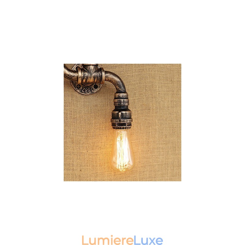 Applique murale rustique en laiton pour éclairage d'ambiance de style mini