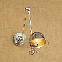 Luminaire mural moderne et contemporain en chrome pour protection des yeux et bras pivotant