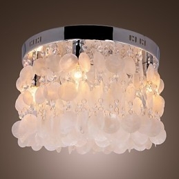 Plafonnier encastré moderne et contemporain en cristal de style mini chromé