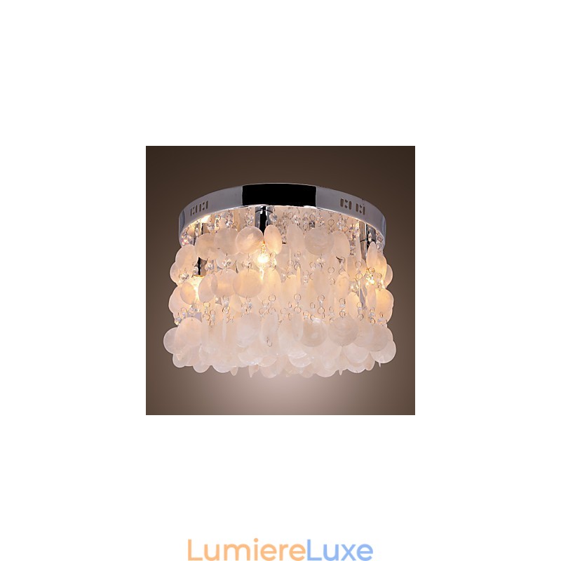 Plafonnier encastré moderne et contemporain en cristal de style mini chromé