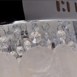 Plafonnier encastré moderne et contemporain en cristal de style mini chromé
