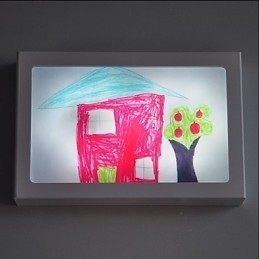 Peinture contemporaine moderne intégrée pour appliques murales à lumière ambiante