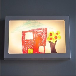 Peinture contemporaine moderne intégrée pour appliques murales à lumière ambiante