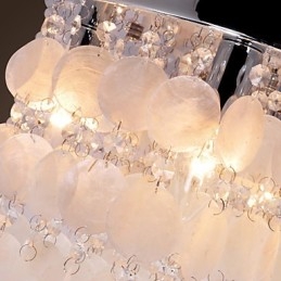 Plafonnier encastré moderne et contemporain en cristal de style mini chromé