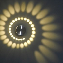 Applique murale encastrée moderne en aluminium avec éclairage intégré