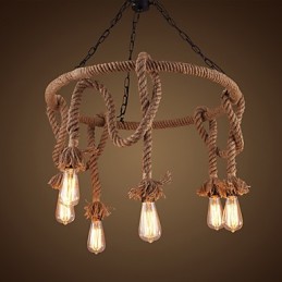 Lustre en chanvre de style country américain