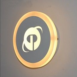 Peinture contemporaine moderne intégrée pour appliques murales à lumière ambiante
