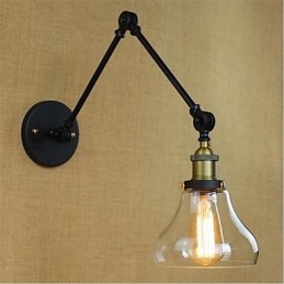 Applique murale rétro galvanisée style mini, protection des yeux, éclairage d'ambiance, bras pivotant