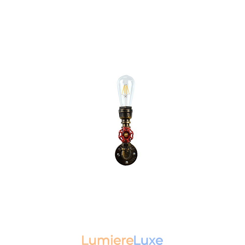 Applique murale en fer forgé, lampe sabre laser noire muette sur le mur