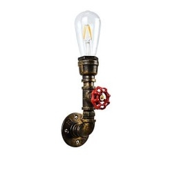 Applique murale en fer forgé, lampe sabre laser noire muette sur le mur