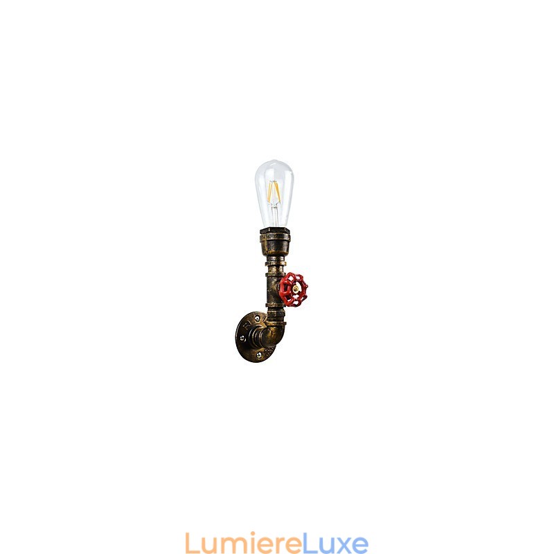 Applique murale en fer forgé, lampe sabre laser noire muette sur le mur