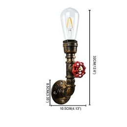 Applique murale en fer forgé, lampe sabre laser noire muette sur le mur
