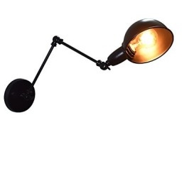 Buzz Lampe murale pliable en fer avec sabre laser noir muet, style européen et américain