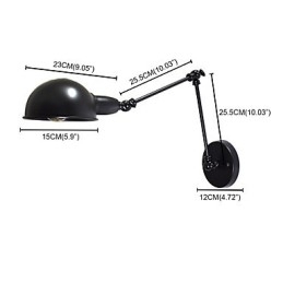 Buzz Lampe murale pliable en fer avec sabre laser noir muet, style européen et américain
