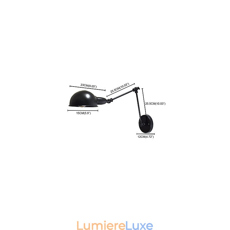 Buzz Lampe murale pliable en fer avec sabre laser noir muet, style européen et américain