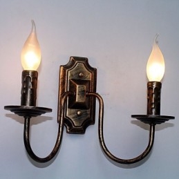 Applique murale rétro simple pour couloir, couloir, lampe à double tête, chambre à coucher, salon, éclairage