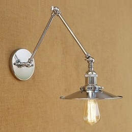 Luminaire d'ambiance à bras pivotant, style rétro et contemporain, galvanisé