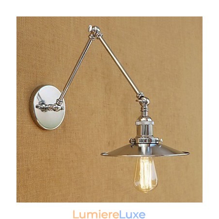 Luminaire d'ambiance à bras pivotant, style rétro et contemporain, galvanisé Luminaire d'ambiance à bras pivotant, style rétro et contemporain, galvanisé