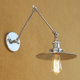 Luminaire d'ambiance à bras pivotant, style rétro et contemporain, galvanisé