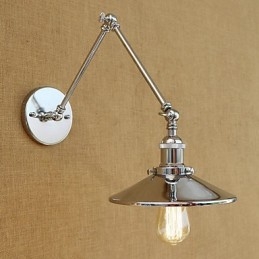Luminaire d'ambiance à bras pivotant, style rétro et contemporain, galvanisé