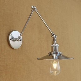 Luminaire d'ambiance à bras pivotant, style rétro et contemporain, galvanisé