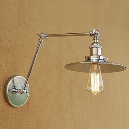 Luminaire d'ambiance à bras pivotant, style rétro et contemporain, galvanisé