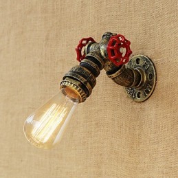 Applique murale style mini avec éclairage d'ambiance et peinture rétro country