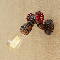 Applique murale style mini avec éclairage d'ambiance et peinture rétro country